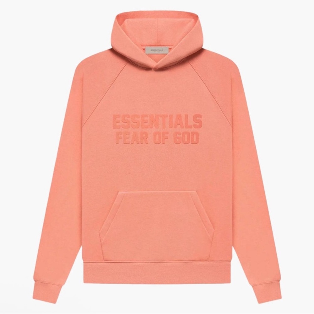✨ESSENTIALS✨ FEAR OF GOD Hoodie in coral